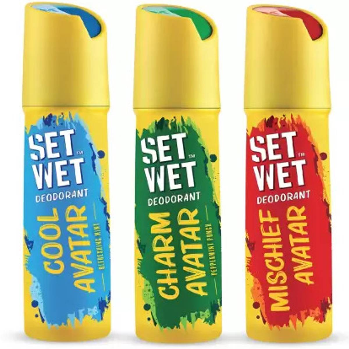 Set Wet Deodorant Cool+ Charm+Mischief  Avatar pack of 3